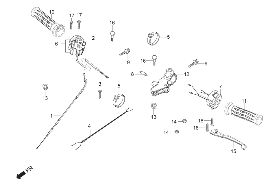 F-3B HANDLE LEVER/SWITCH/CONTROL CABLE diagram showing 94002-06000-0S