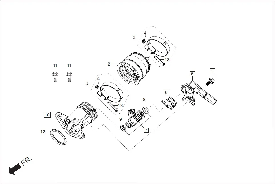 E-11A INLET PIPE/PIPE COMP. AIR FEED
