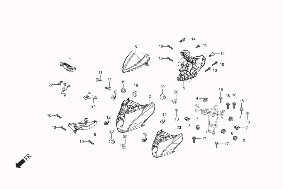 F-1A FRONT COVER diagram showing 90320-GC3-000