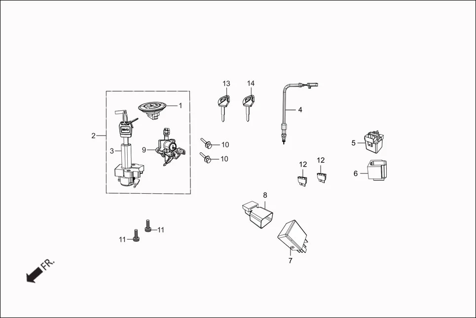 F-22B SW &amp; RELAY diagram showing 35856-KBG-007