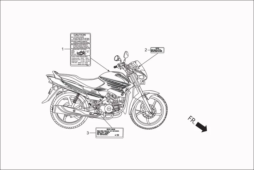F-27 CAUTION LABEL assembly diagram for Hero Glamour FI (Mar, 2017)