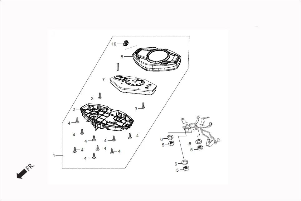 F-2 SPEEDOMETER ASSY. diagram showing 93901-22010