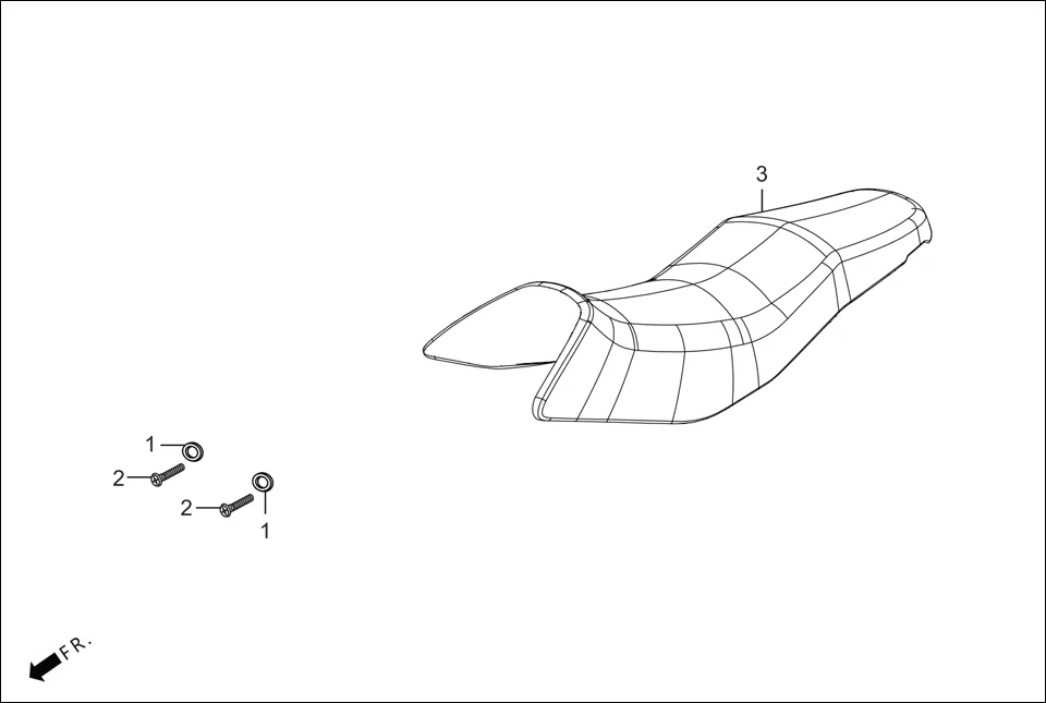F-29A COVER SEAT ASSY. (OPTIONAL) assembly diagram for Hero Glamour Xtec (July, 2021)