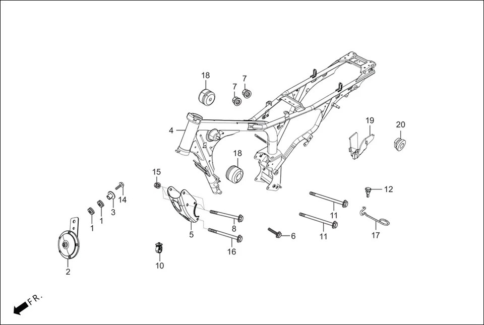 F-25-DISC FRAME BODY diagram showing 95701-06016-07