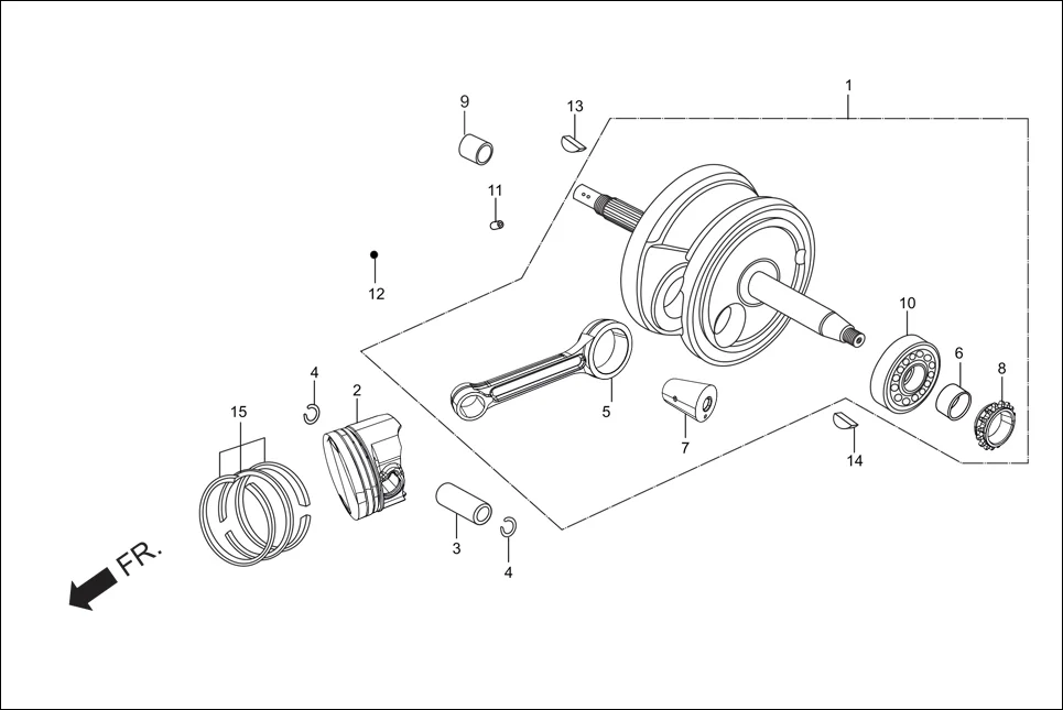 E-7 CRANK SHAFT/PISTON