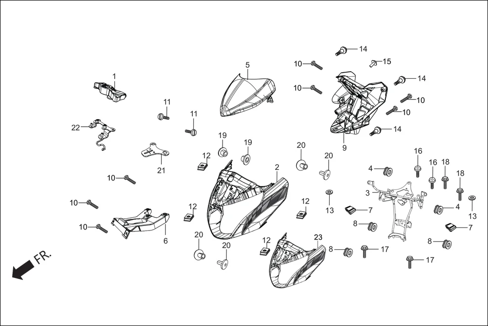 F-1A FRONT COVER diagram showing 93903-34380
