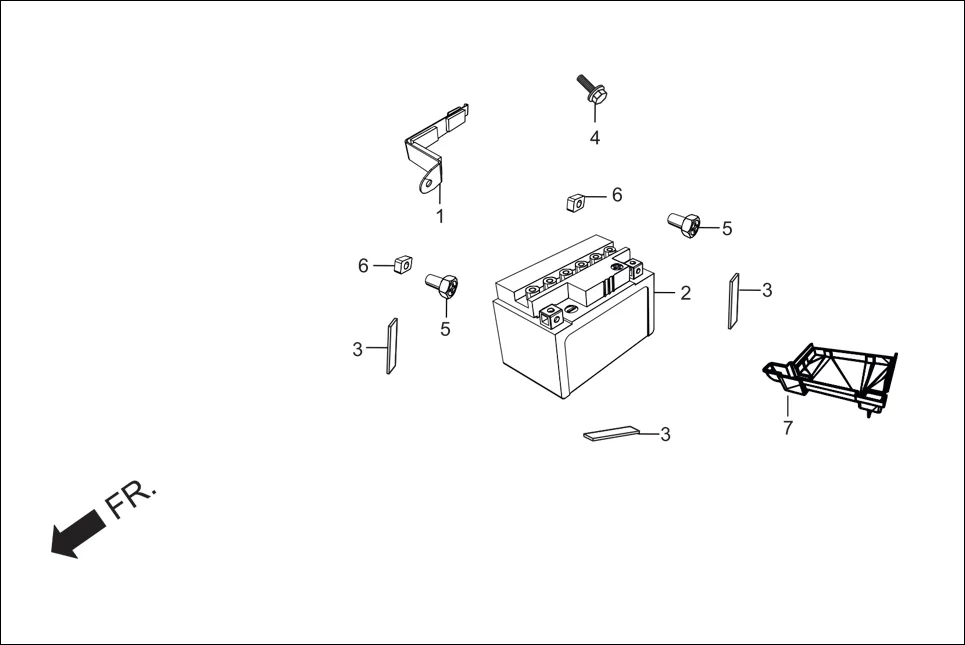 F-22A BATTERY ASSY. assembly diagram for Hero Glamour IBS NEW (Aug,2019)