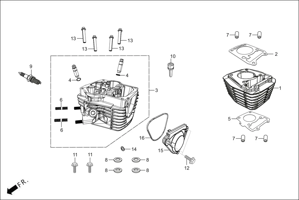 E-2 CYLINDER/CYLINDER HEAD