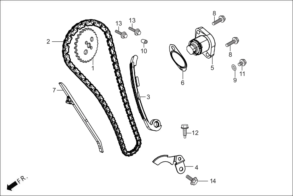 E-4 CAM CHAIN TENSIONER