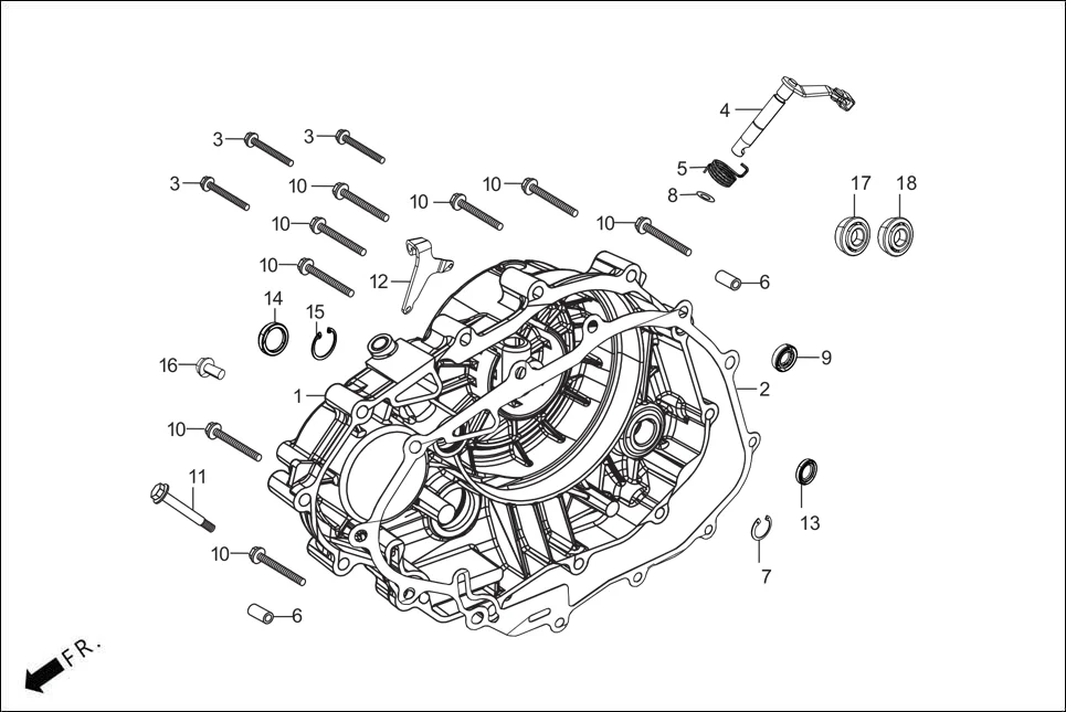 E-5 RIGHT CRANKCASE COVER