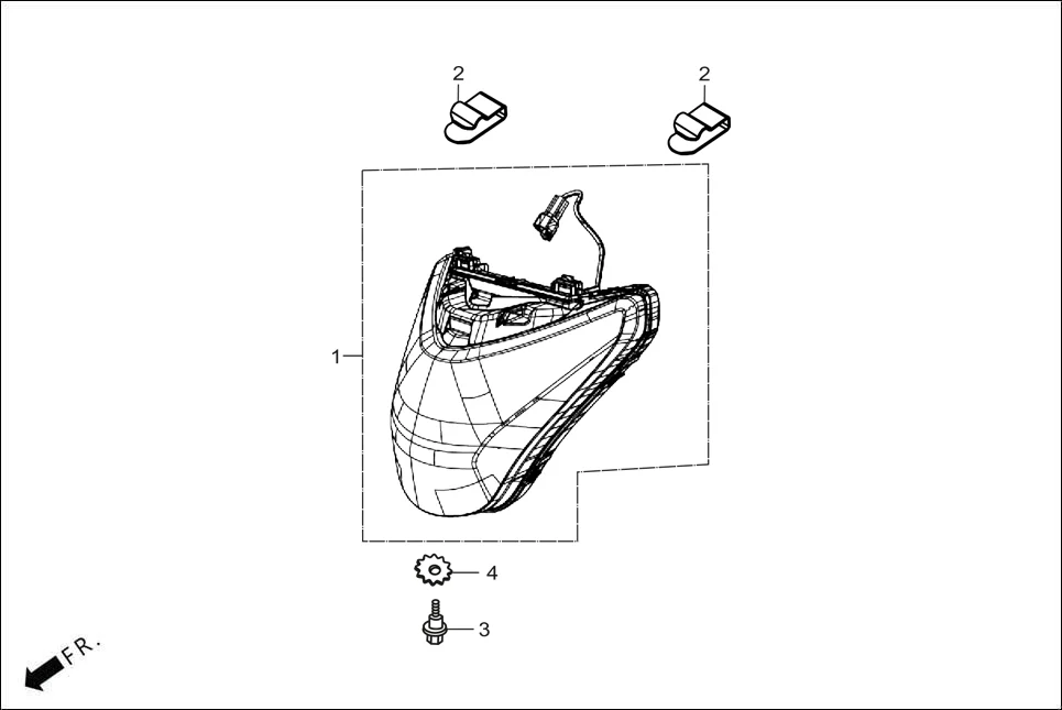 F-1-DRUM HEAD LIGHT assembly diagram for Hero GLAMOUR XTEC 2(Aug.,2025)