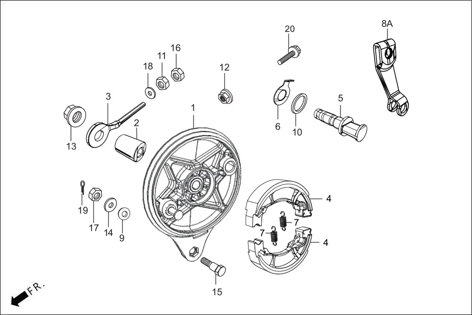 F-10-DISC REAR BRAKE PANEL diagram showing 90505-425-000
