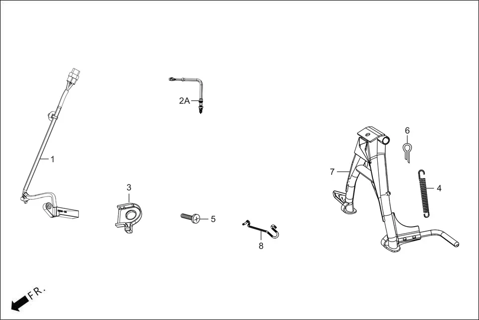 F-18-DISC MAIN STAND/PEDAL BRAKE assembly diagram for Hero GLAMOUR XTEC 2(Aug.,2025)