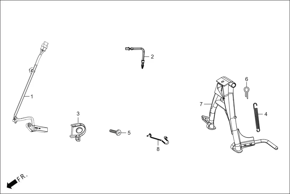 F-18-DRUM MAIN STAND/PEDAL BRAKE assembly diagram for Hero GLAMOUR XTEC 2(Aug.,2025)