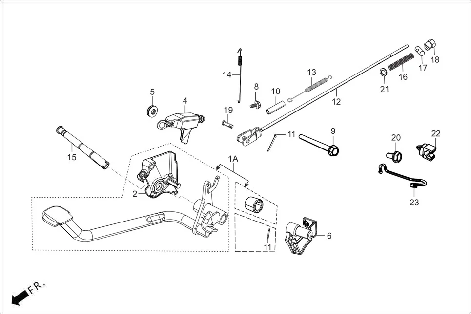 F-18A-DISC PEDAL BRAKE/CBS ASSY. diagram showing 46519-AAH-F000-20