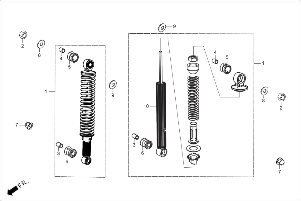 F-20 REAR CUSHION diagram showing 52495-098-000