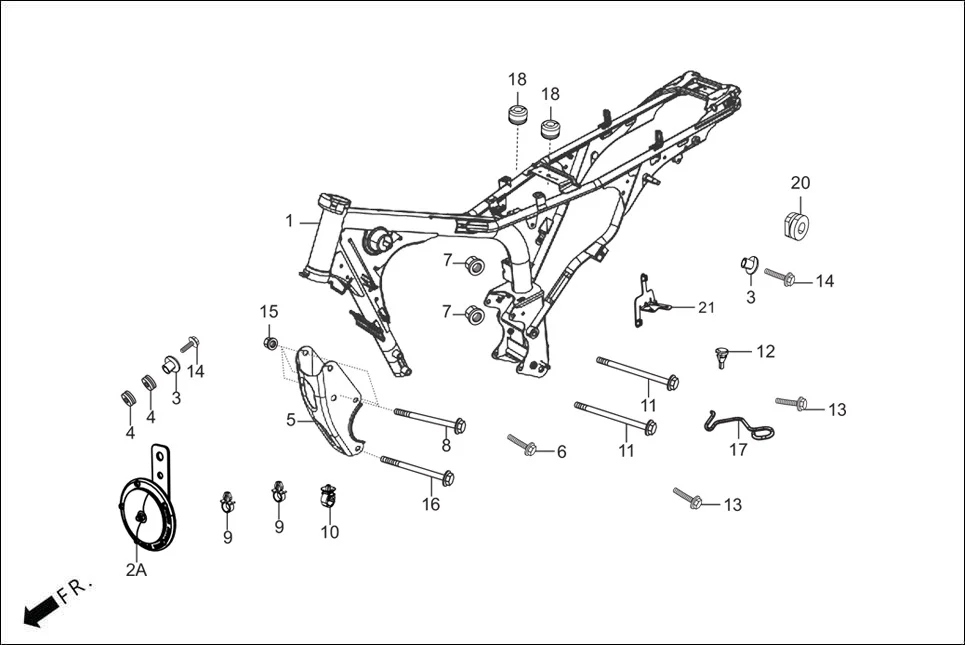 F-25-DISC FRAME BODY assembly diagram for Hero GLAMOUR XTEC 2(Aug.,2025)