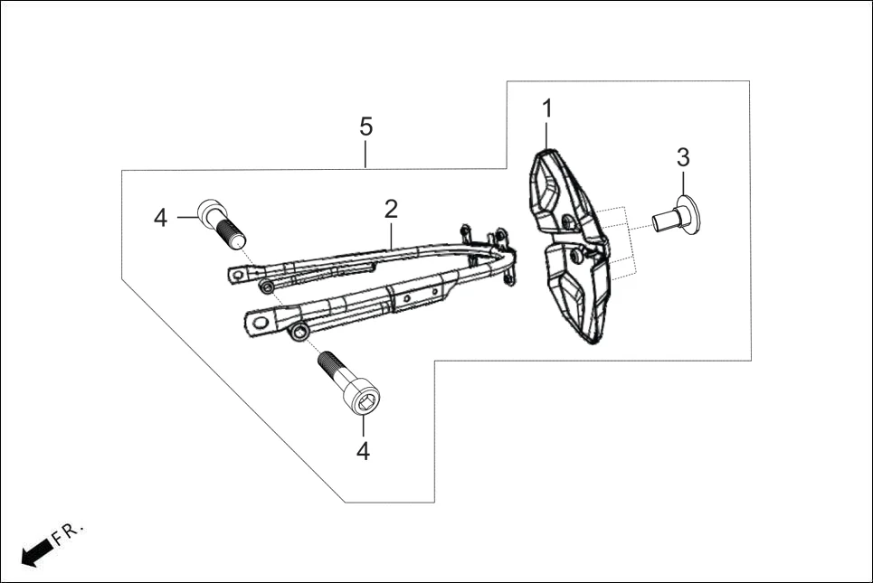 F-29B RR HUGGER FENDER (OPTIONAL) assembly diagram for Hero GLAMOUR XTEC 2(Aug.,2025)