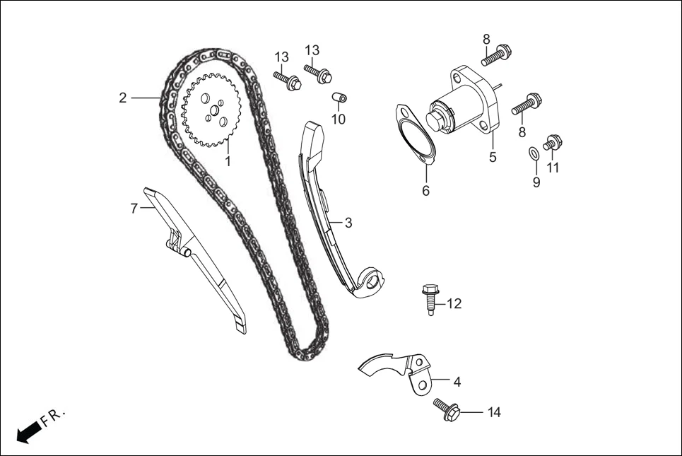 E-4 CAM CHAIN TENSIONER