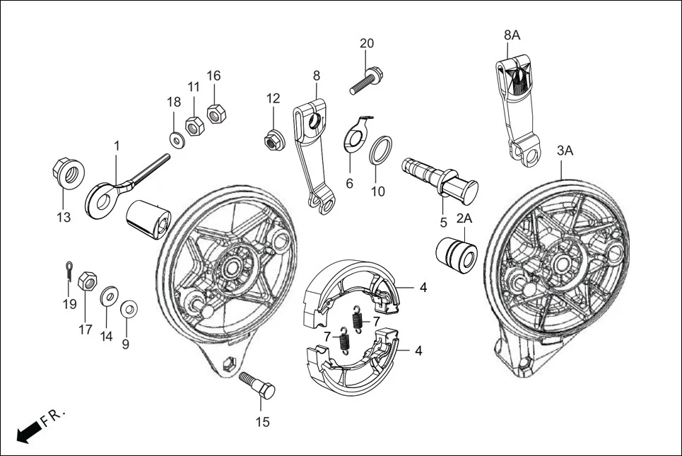 F-10-DISC REAR BRAKE PANEL diagram showing 42313-AAN-B00