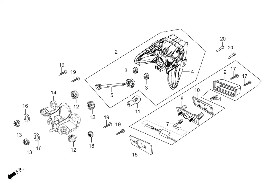 F-23 TAIL LIGHT diagram showing 33703-AAN-B0099