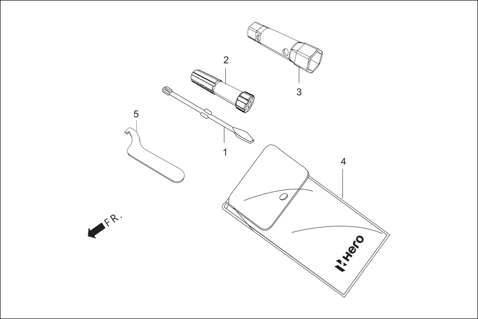 F-26 TOOLS assembly diagram for Hero Glamour BSVI Techno OBD II(Jan,2023)