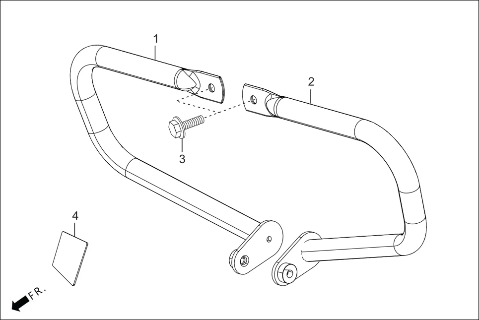 F-28 GUARD ENGINE(OPTIONAL) assembly diagram for Hero Glamour BSVI Techno OBD II(Jan,2023)