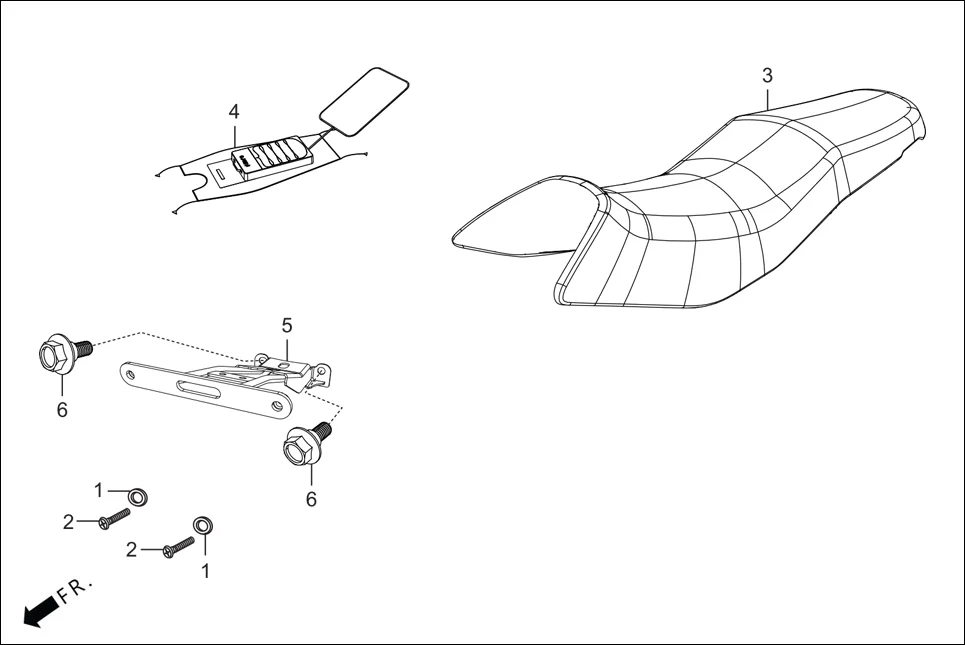 F-29A COVER SEAT ASSY.(OPTIONAL) assembly diagram for Hero Glamour BSVI Techno OBD II(Jan,2023)