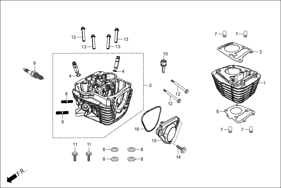 E-2 CYLINDER/CYLINDER HEAD