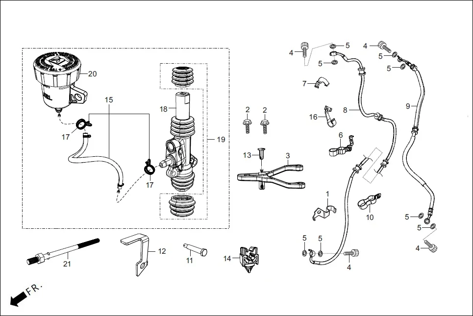 F-10A-DISC ACTUATOR ASSY. assembly diagram for Hero Glamour Xtec 125 (Sept,2022)