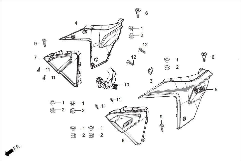 F-14 SIDE COVER diagram showing 90311-KVH-900