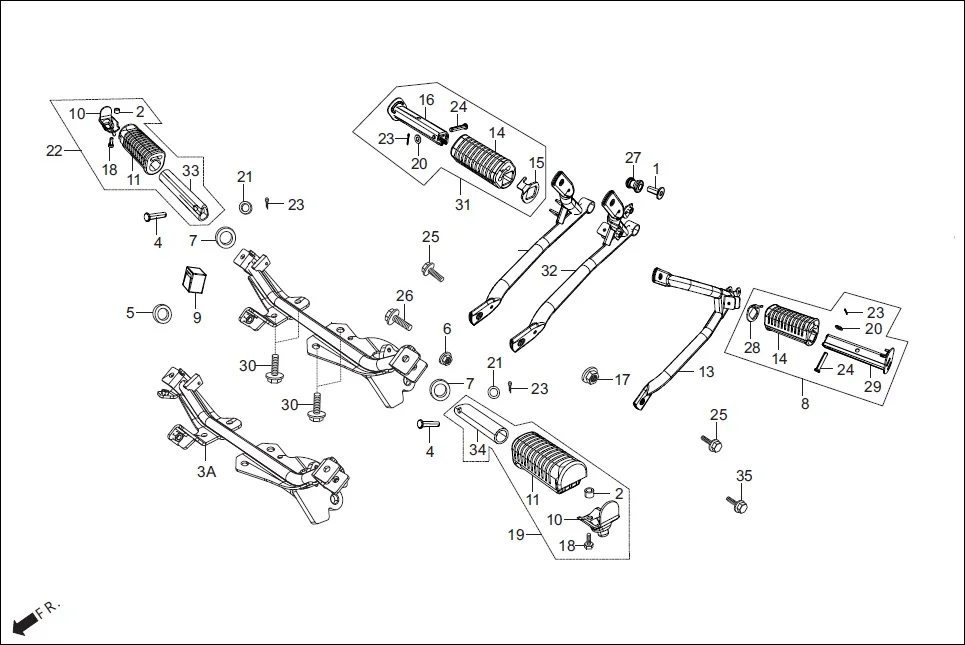 F-17-DISC STEP ASSY./PILLION STEP. diagram showing 94050-10000