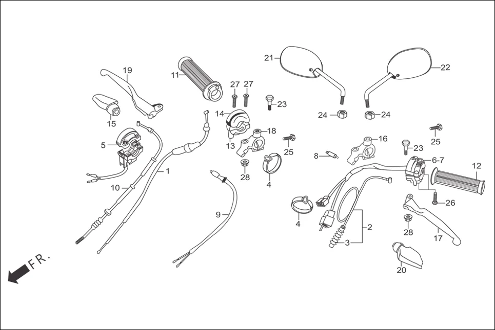 F-3-SELF HANDEL LEVER / SWITCH / CONTROL CABLE diagram showing 35200-KST-870