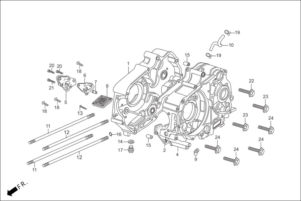 E-8-SELF CRANK CASE/OIL PUMP