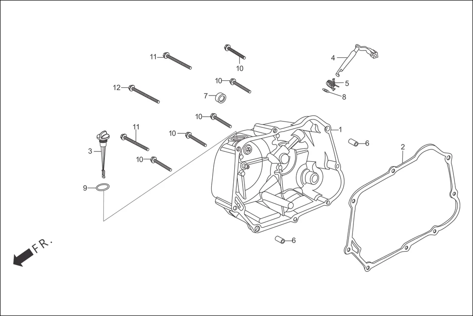 E-5 RIGHT CRANK CASE COVER
