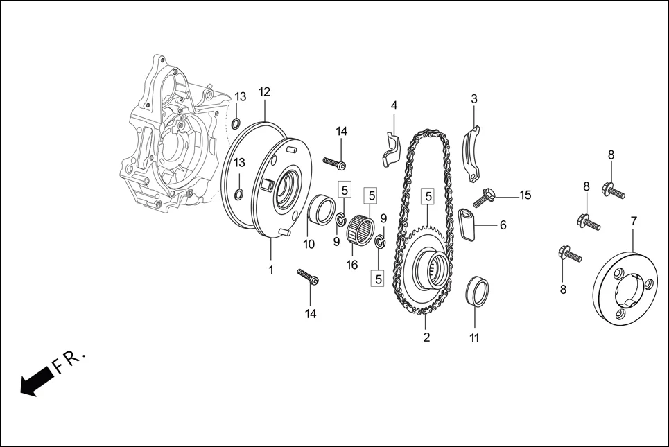 E-7B-SELF STARTING CLUTCH (SELF START)