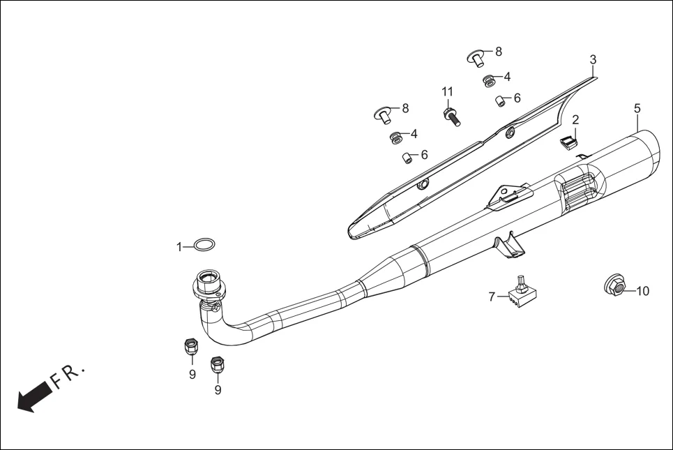 F-16 MUFFLER diagram showing 18345-MBT-610
