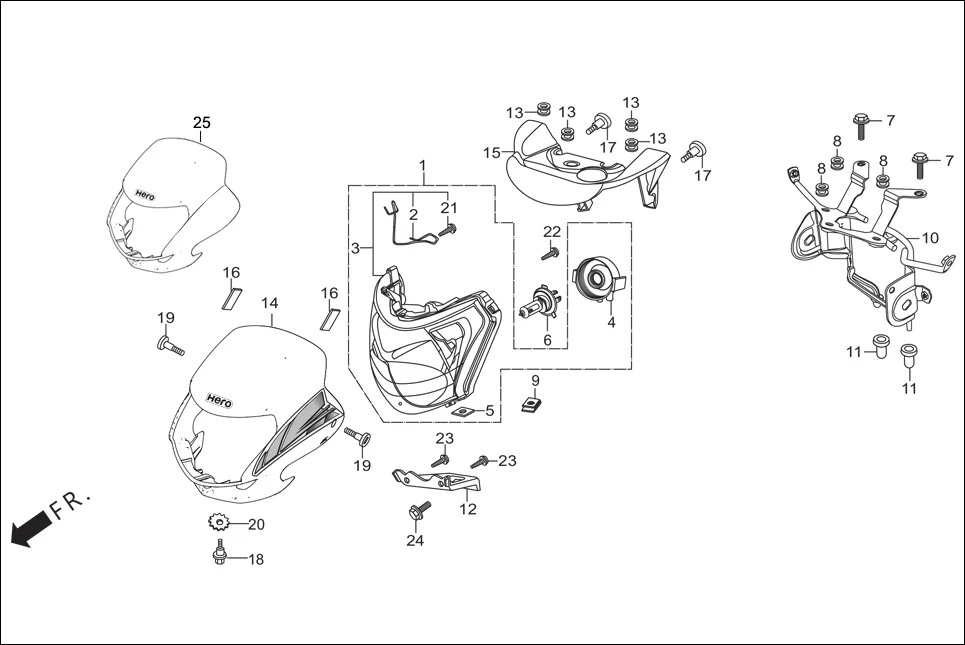 F-1 HEAD LIGHT diagram showing 83403-KST-950