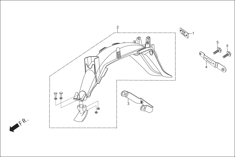 F-21 REAR FENDER diagram showing 80100-KST-940
