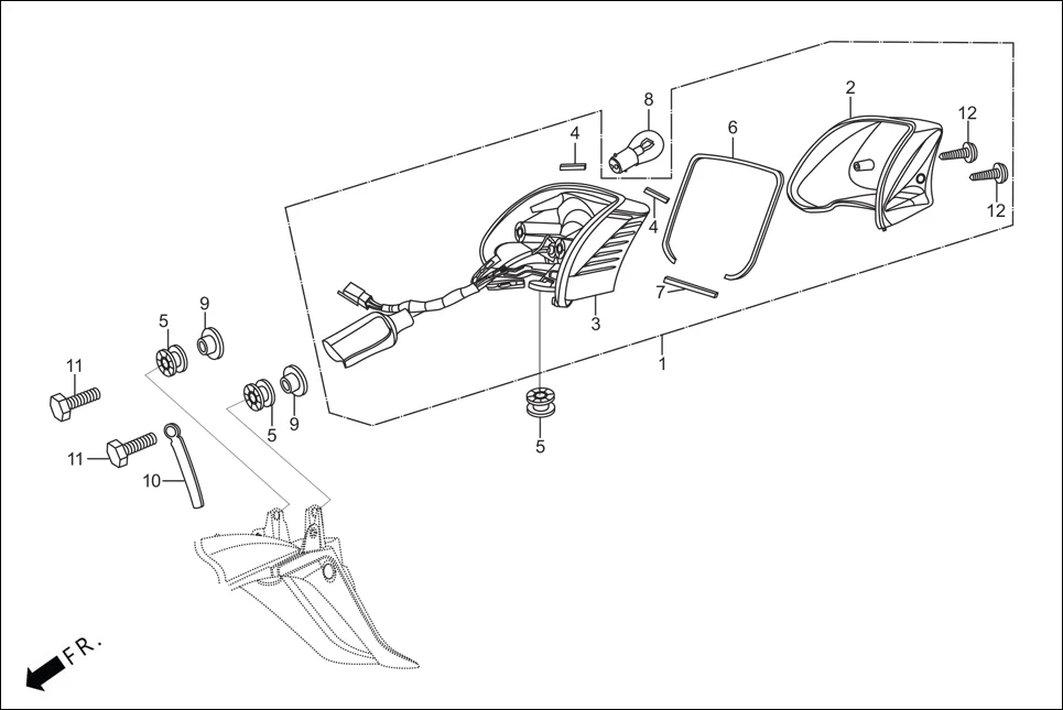 F-23 TAIL LIGHT diagram showing 33708-KST-941