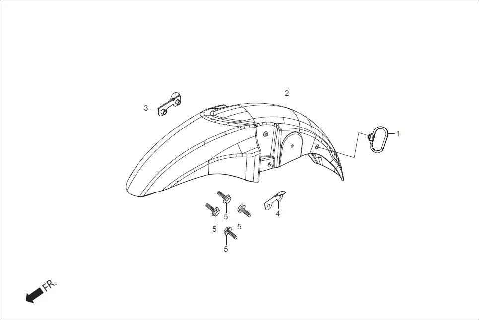 F-6 FRONT FENDER diagram showing 61103-KST-940