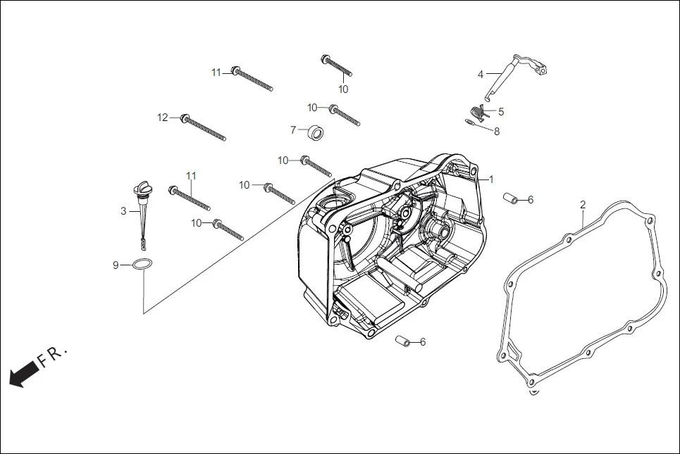 E-5 (RIGHT CRANK CASE COVER)