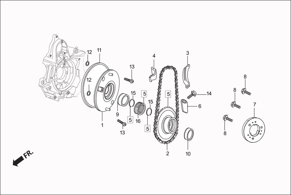 E-7B STARTING CLUTCH(SELF START)