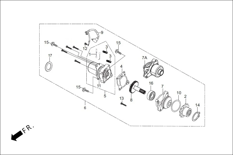 E-7C STARTING MOTOR (SELF START)