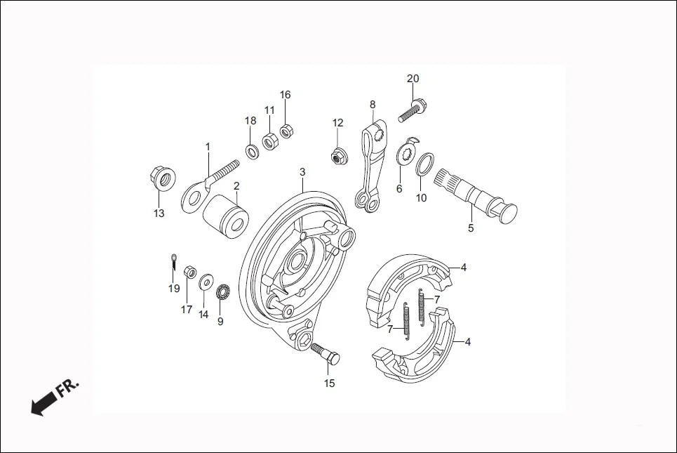 F-10 REAR BRAKE PANEL diagram showing 92811-10000