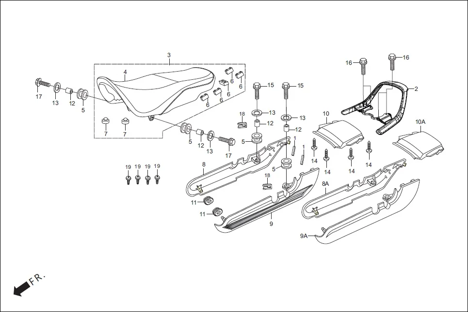 F-12 SEAT ASSY./CARRIER REAR diagram showing 33705-KCC-870