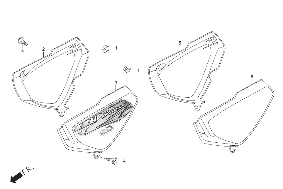 F-14A-i3S SIDE COVER (i3S) diagram showing 83600-ACK-010R