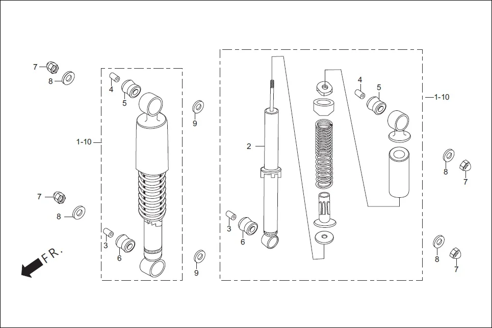 F-20 REAR CUSHION diagram showing 94101-12000