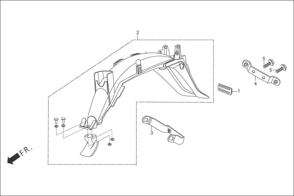 F-21 REAR FENDER diagram showing 80100-KST-940