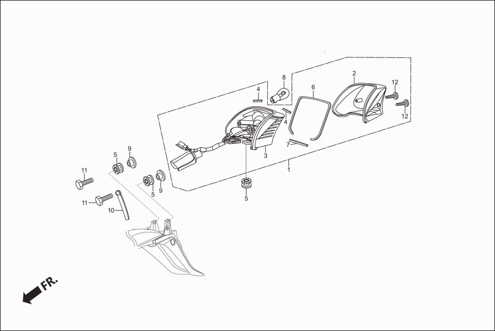 F-23 TAIL LIGHT diagram showing 33708-KST-941